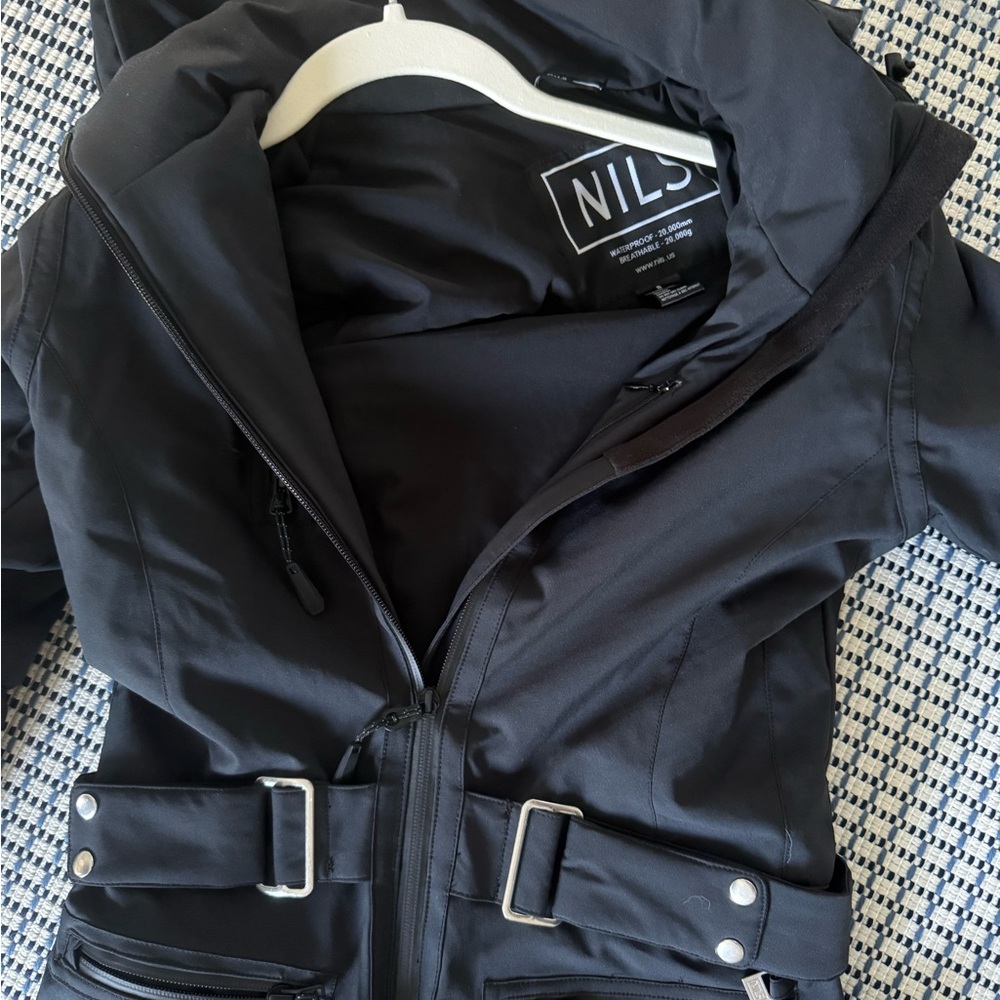 NILS Black Waterproof Ski Suit- FITS LIKE A 4, or SMALL - Picture 2 of 9